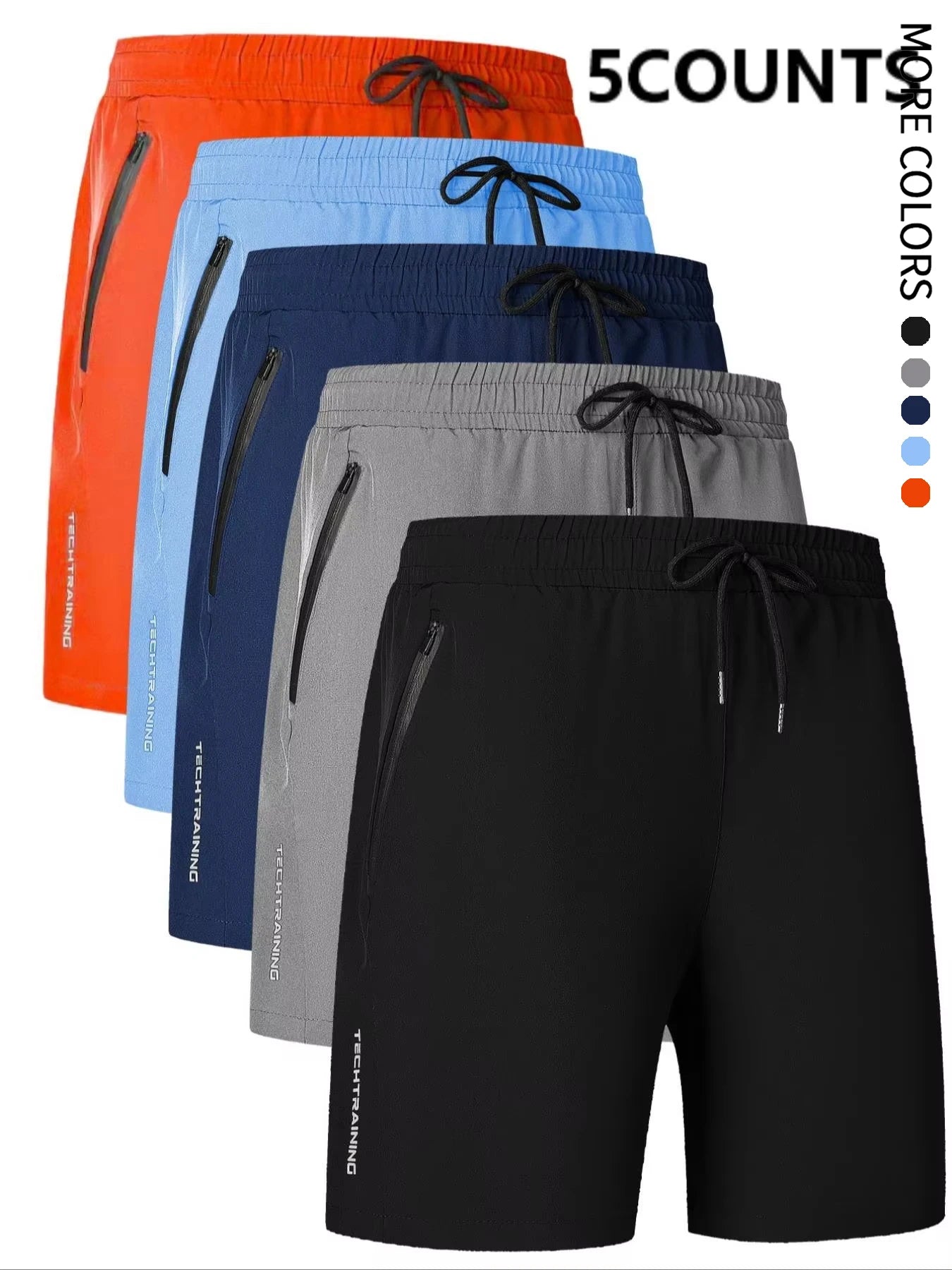 Short Homme 5-en-1 Multifonction Sport Natation Fitness Séchage Rapide Respirant Poches Zippées Cordon Ajustable Été Outdoor Plage Loisir – Short Premium Multifonction Sport | Mode Homme Sport Premium