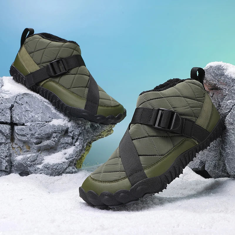 Boots Neige Homme Waterproof Fourrure – Chaussures Hiver Casual Outdoor Chaud Grande Taille