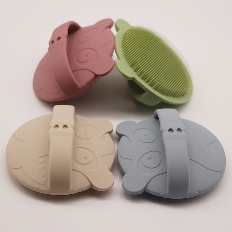 Brosse Shampoing Dinosaure en Silicone - Massage Cuir Chevelu, Anti-Pellicules & Croissance