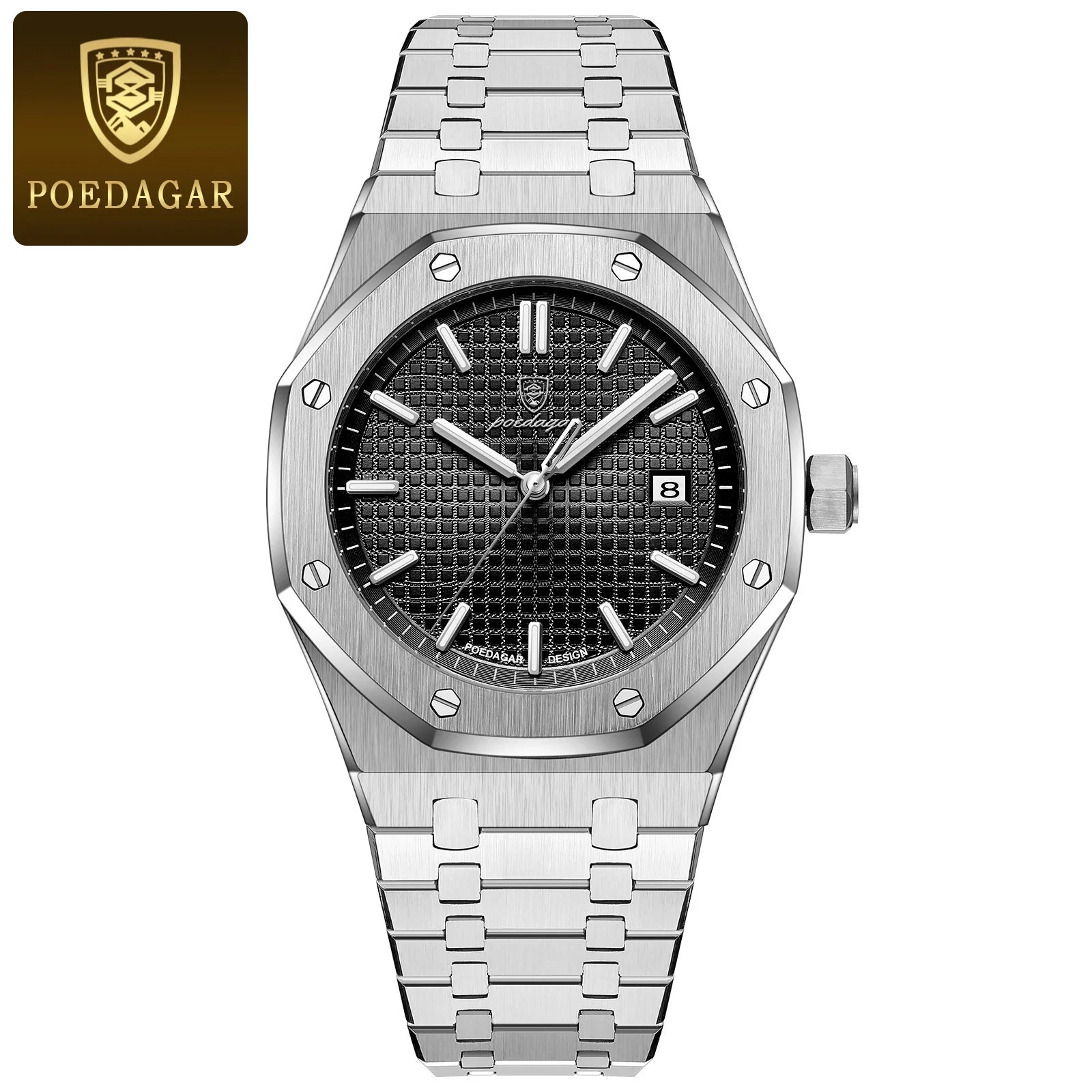 Montre Homme POEDAGAR Business Luxe Quartz – Acier Lumineux Étanche Date Fashion