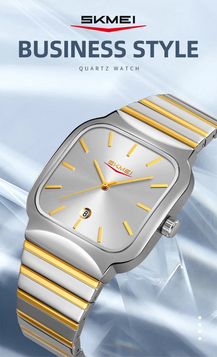 Montre Unisexe SKMEI Luxe Quartz Bracelet Acier – Analogique Date Étanche Fashion
