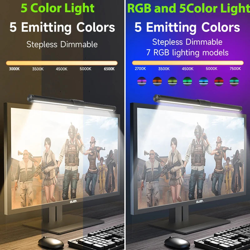 Barre LED Moniteur – Lampe Bureau Dimmable Accroche Écran | Éclairage Laptop & Office Sans Éblouissement