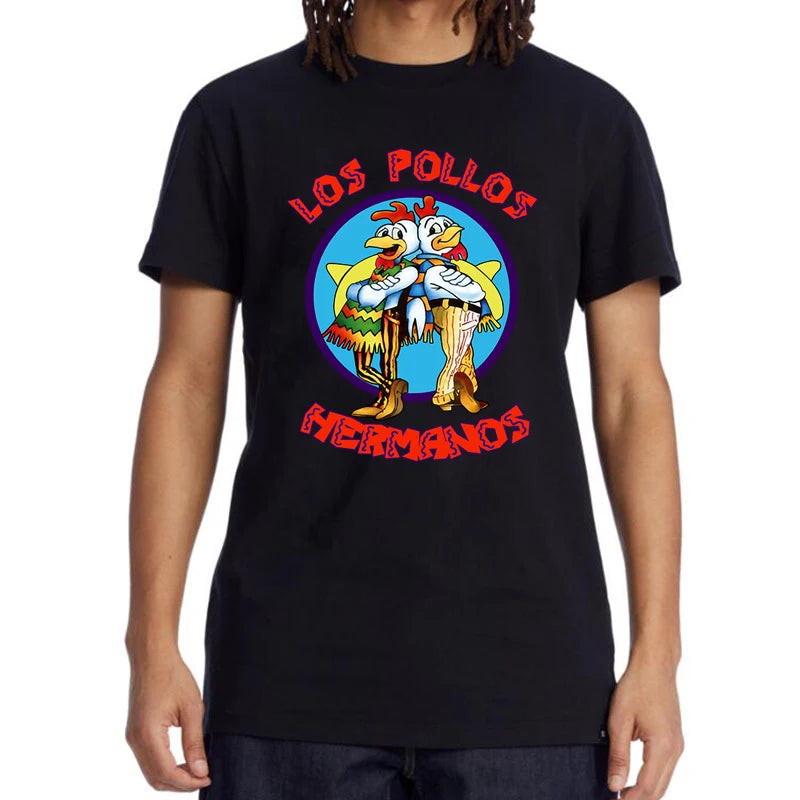 T-Shirt Homme Los Pollos Hermanos Imprimé Humour Coton Respirant Manches Courtes Été Casual Pop Culture Série TV Tendance Confortable – T-Shirt Pop Culture Premium Los Pollos Hermanos | Mode Homme Pop Culture Série TV Premium