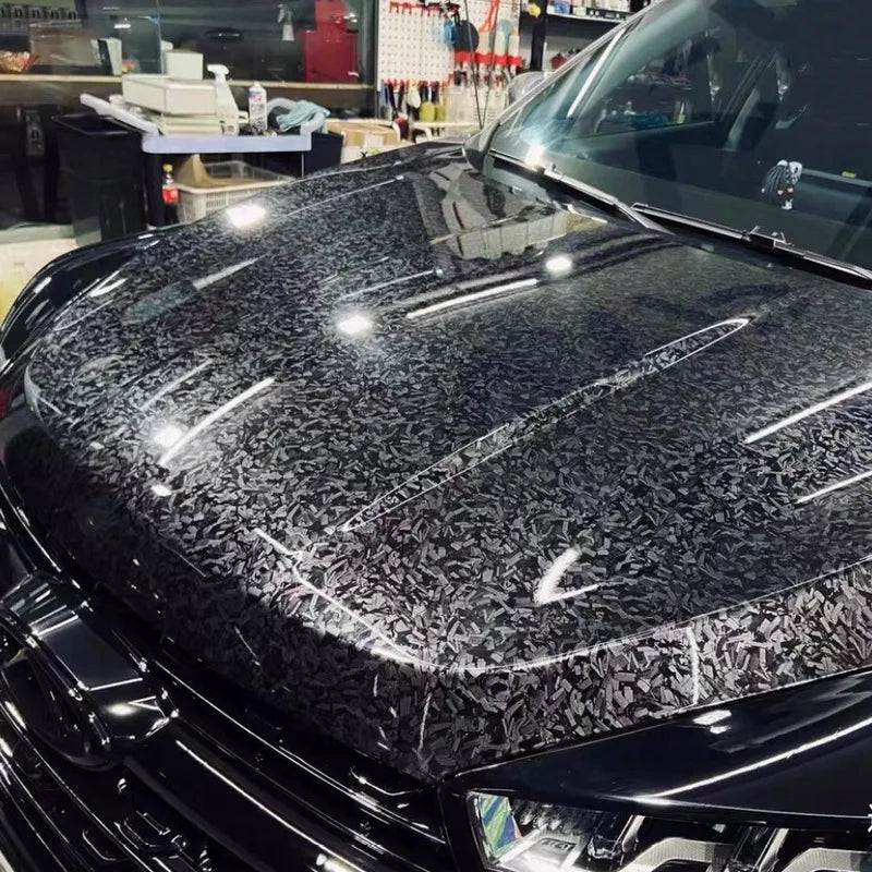 Folien Car Wrap Auto Geschmiedete Carbonfaser Laser Glänzend Selbstklebend – Wasserdichter Aufkleber Innenausstattung | Auto-Tuning