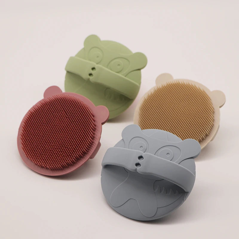 Brosse Shampoing Dinosaure en Silicone - Massage Cuir Chevelu, Anti-Pellicules & Croissance