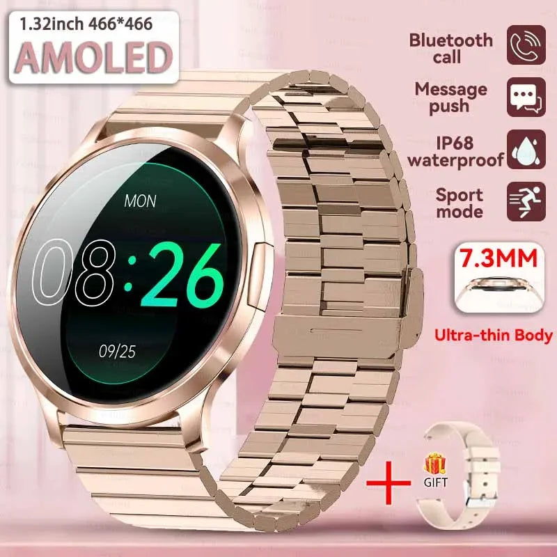 Smartwatch AMOLED 1.32" Unisexe 2025 – Cadran Personnalisable, Appels Bluetooth & Suivi Cardio | Sport & Fitness | Homme & Femme