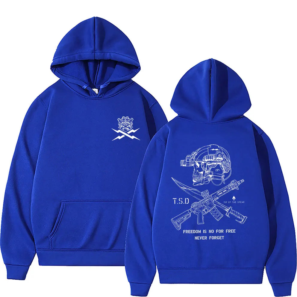 Hoodie Oversize Squelette Sparta Tactical Imprimé – Pullover Streetwear Casual Unisexe | Mode Homme & Femme Premium