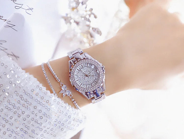 Montre Femme Or Bracelet Dress Luxe 2025 – Acier Complet Élégante Fashion Top Brand