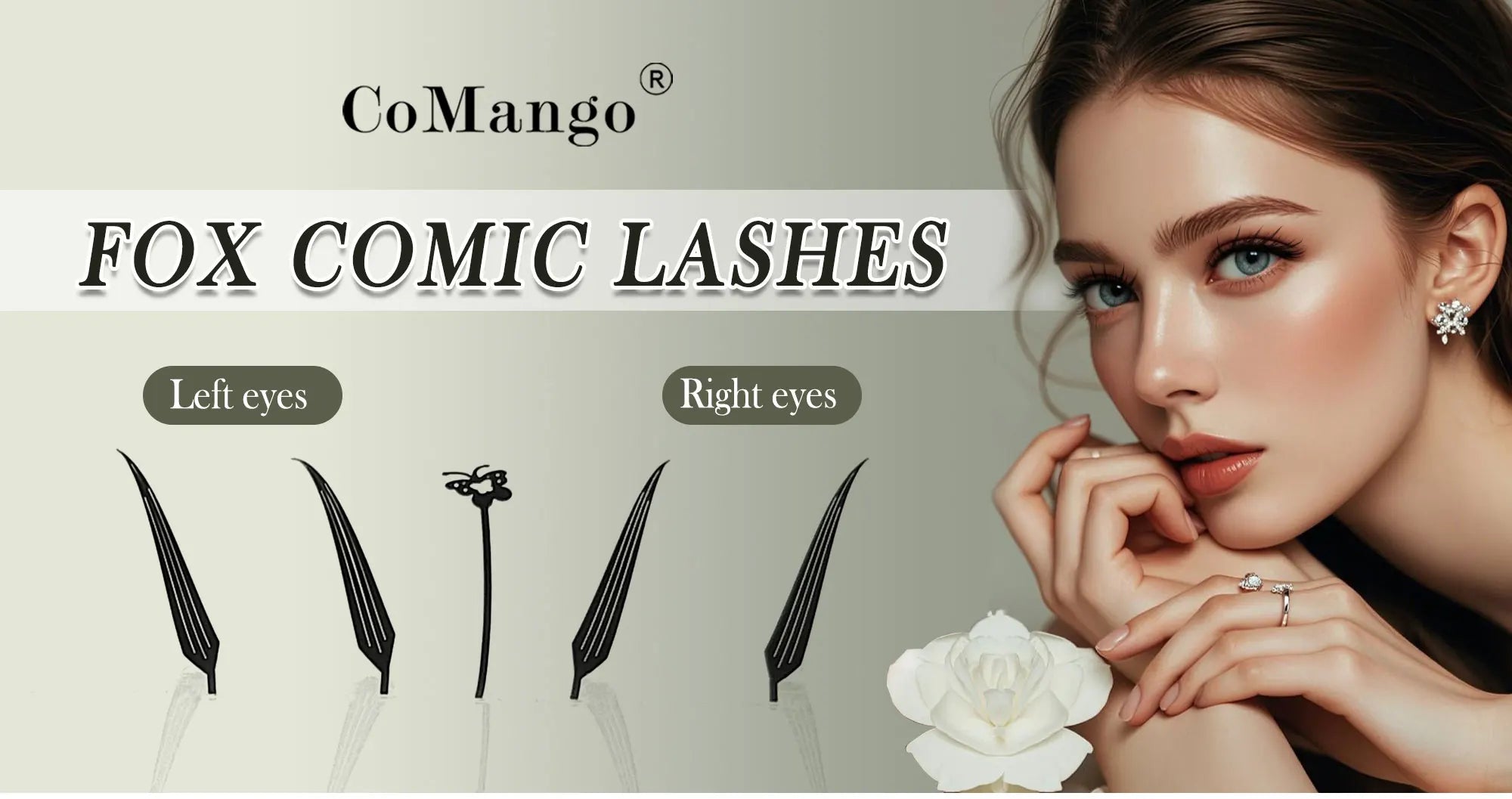 Extensions Cils CoMango Fox Anime Spire – Fans Pré-faits Volume Naturel | Fournisseur Maquillage