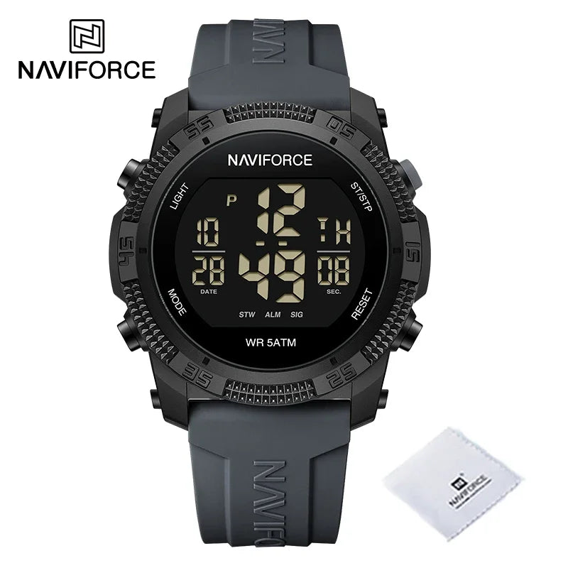 Montre Homme NAVIFORCE Sport Électronique Silicone 5ATM – Étanche Tendance Fashion