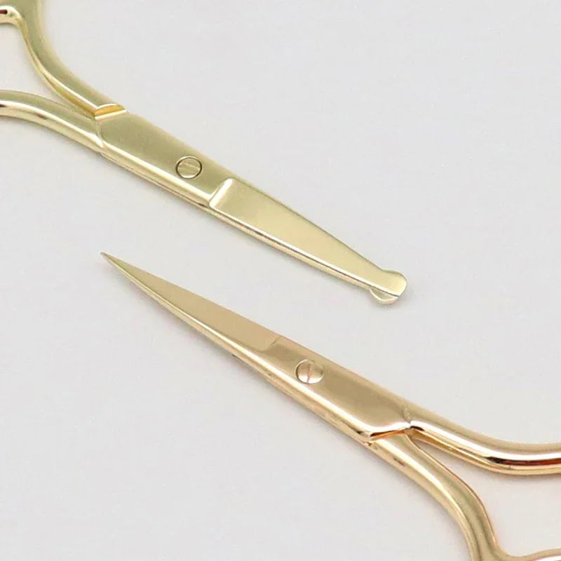 Ciseaux Maquillage Style Européen 9CM – Inox Professionnel | Sourcils, Poils de Nez & Manucure