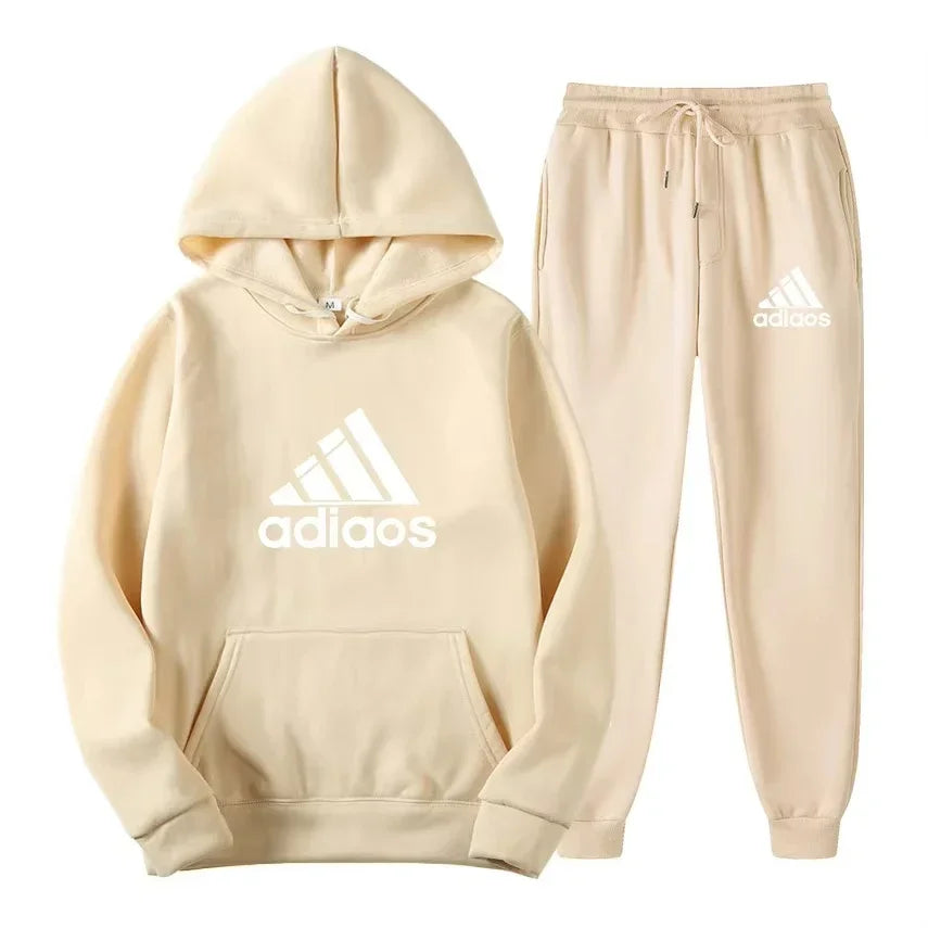 Ensemble Sport 2 Pièces Unisexe Automne Hiver – Sweat Capuche + Jogging Chaud Confortable Fitness Loisir | Mode Sportswear