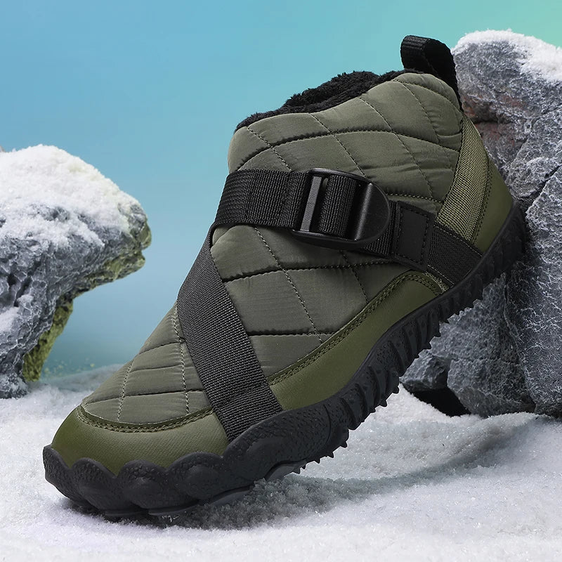 Boots Neige Homme Waterproof Fourrure – Chaussures Hiver Casual Outdoor Chaud Grande Taille