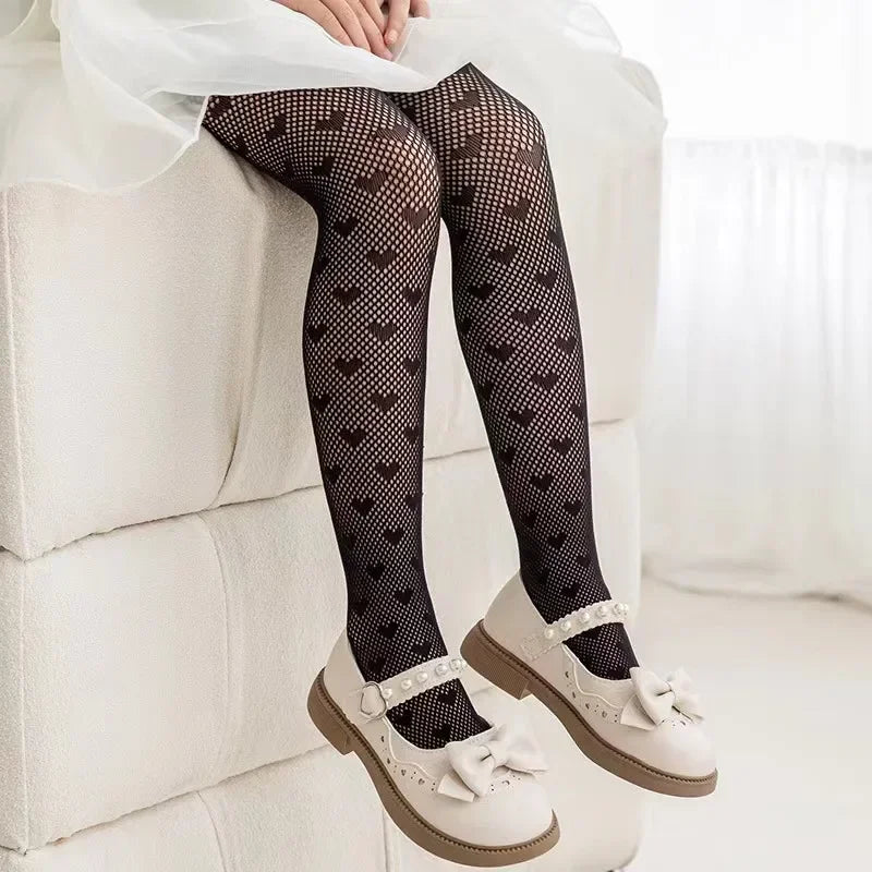 Strass-Netzstrumpfhose für Mädchen – Elastische Netzstrümpfe für Kinder, Damenmode, Trend
