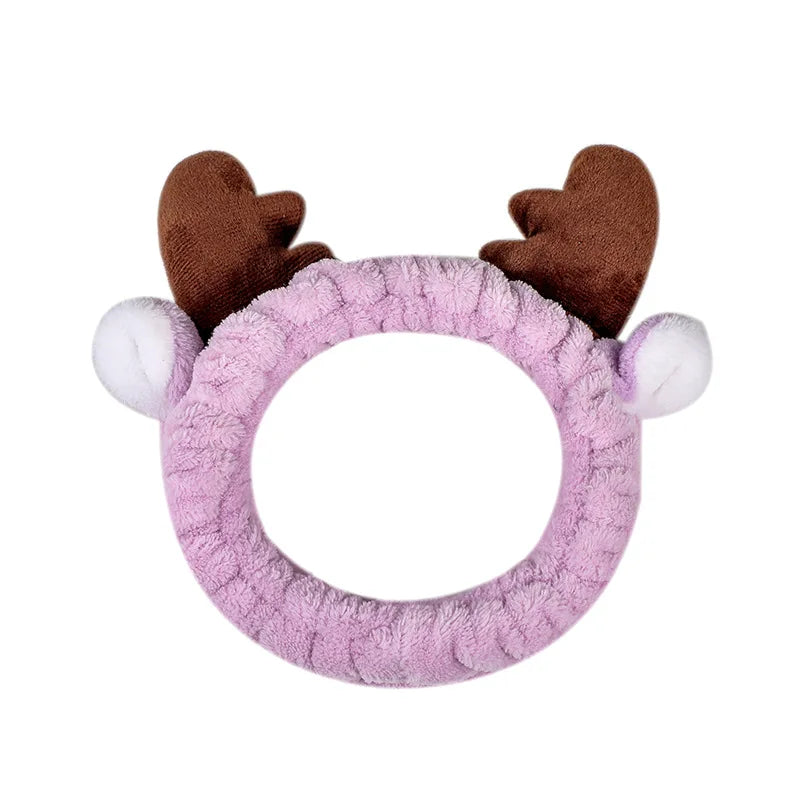 Bandeau Maquillage Oreilles de Lapin Coral Fleece – Élastique Doux | Soin Visage & Coiffure Fille