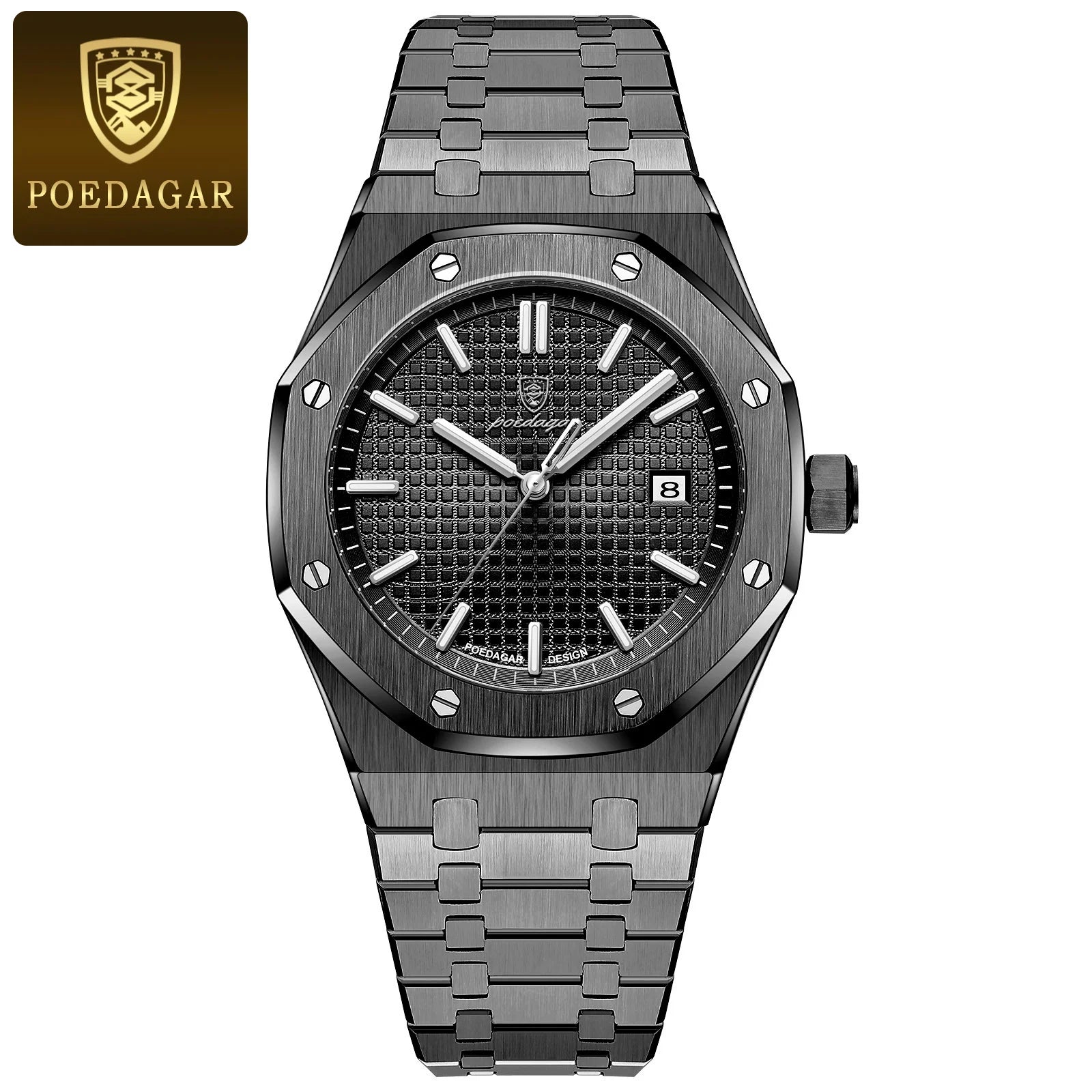 Montre Homme POEDAGAR Business Luxe Quartz – Acier Lumineux Étanche Date Fashion