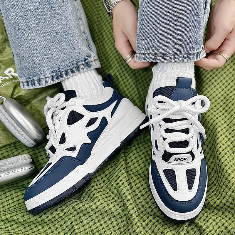 Sneakers Plateforme Vulcanisées Homme – Semelle Épaisse Respirantes Résistantes Sport Casual