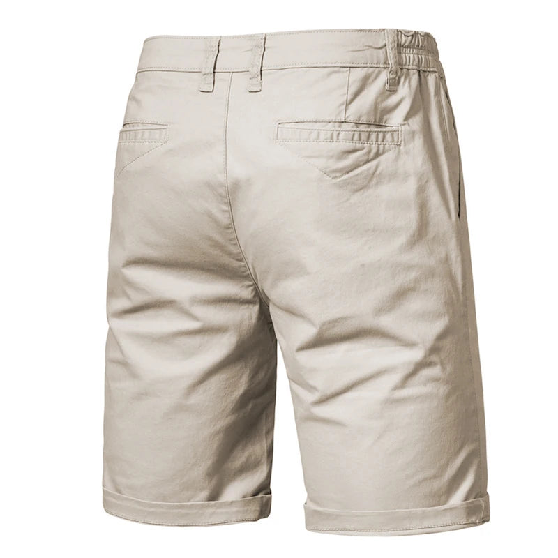 Short Homme 100% Coton Couleur Unie Ceinture Élastique Casual Business Social Plage Été Haute Qualité 10 Coloris Disponibles – Short Premium Multifonction | Mode Homme Été Premium