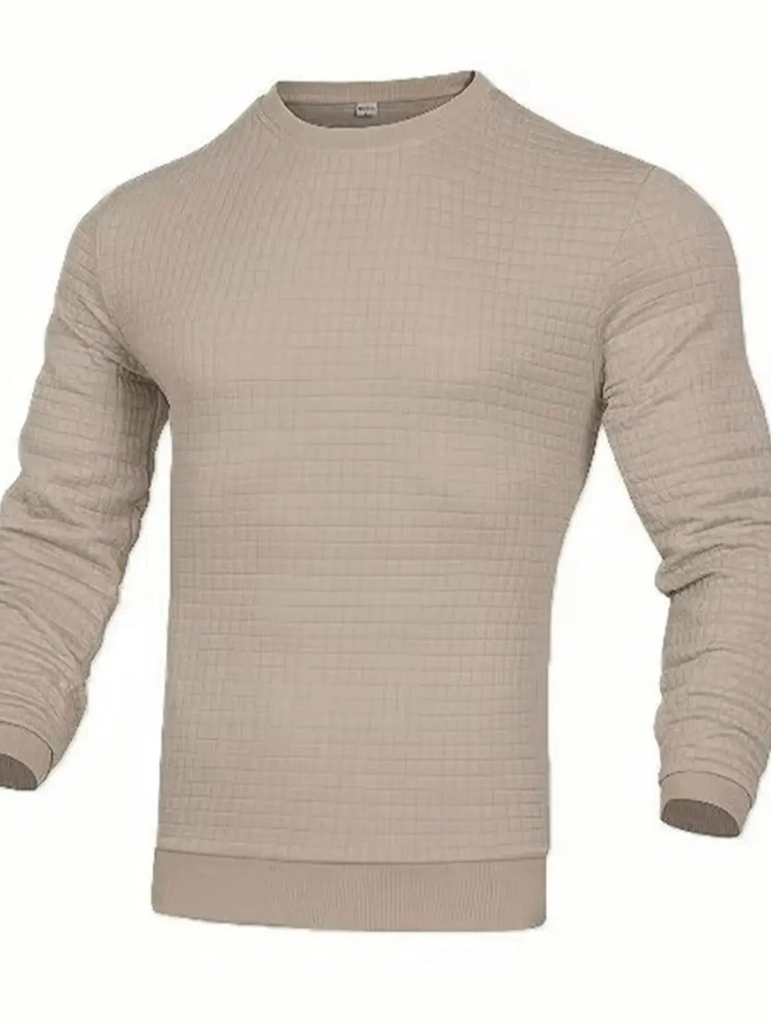 Hoodie Homme Col Rond Jacquard Carreaux Waffle Texture Fashion Casual Chaud Tendance Streetwear – Sweat À Capuche Motif Carreaux Premium | Mode Homme Streetwear Premium