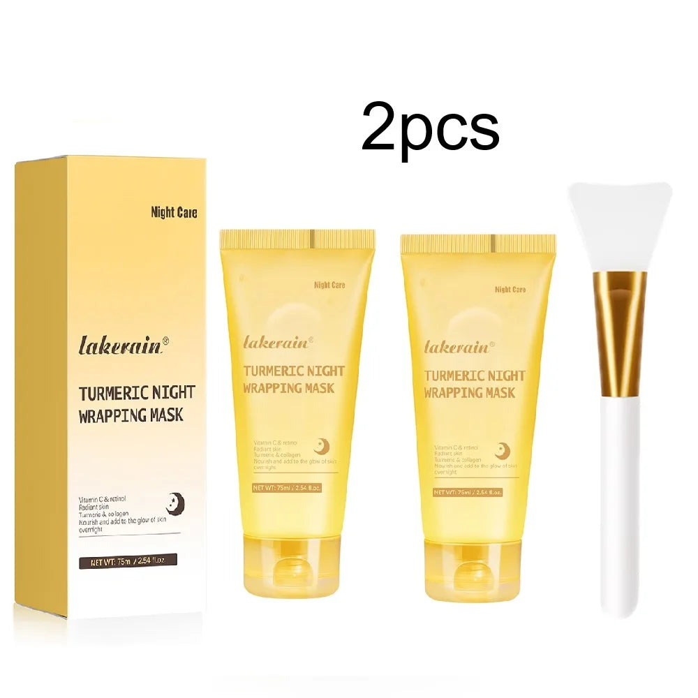 Masque Nuit Peel-Off Acide Kojique & Curcuma – Collagène Hydrolysé | Teint Éclatant & Raffermissant | Korean Skincare