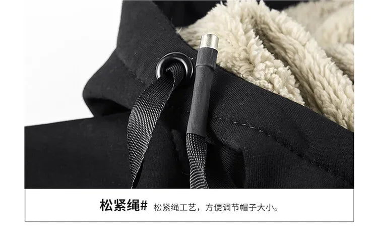 Ensemble Homme Cashmere Tracksuit Hiver – Veste + Pantalon Polaire Épaisse Capuche Chaud