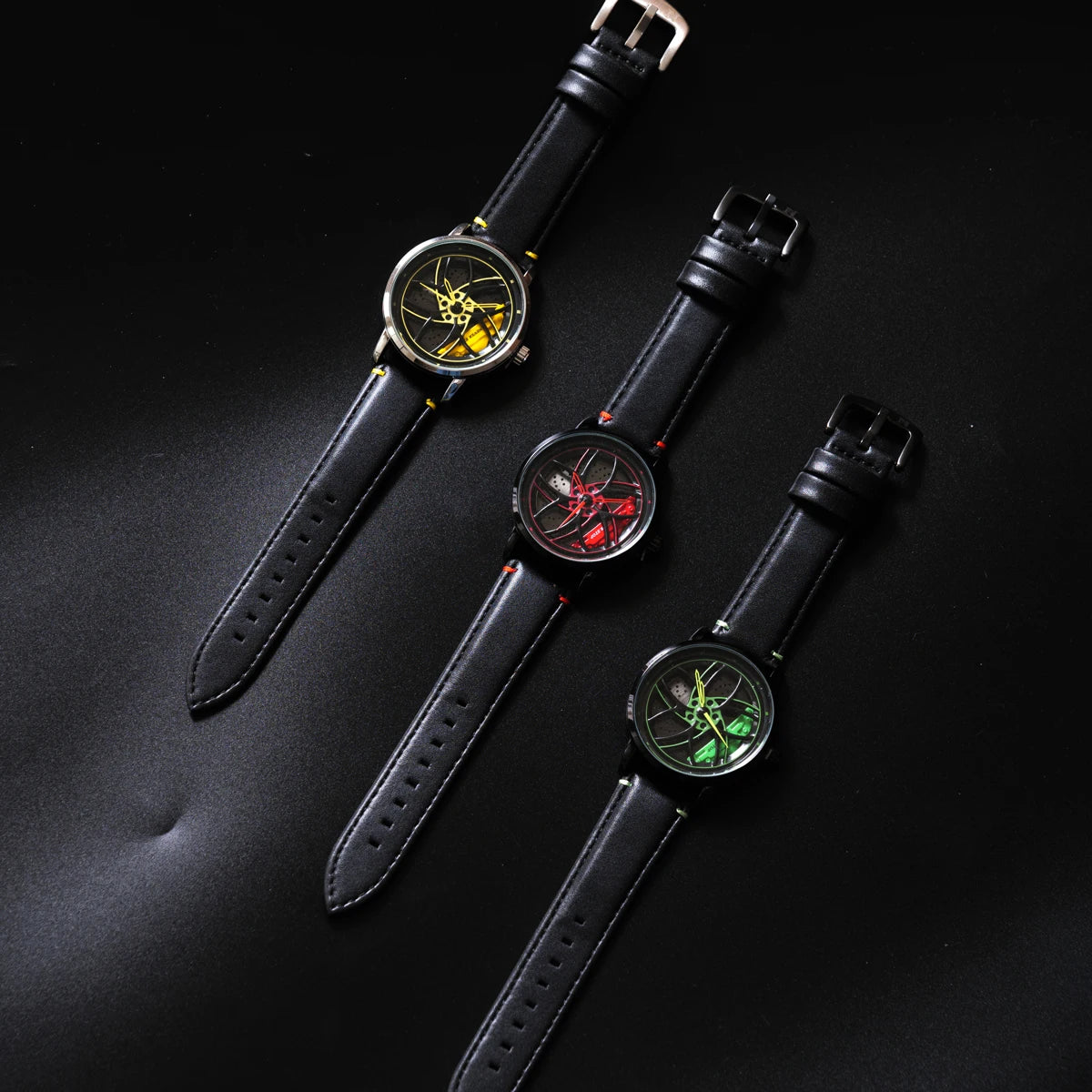 Montre Homme UTHAI CQ323 Squelette Roue Tournante Quartz – Design Unique Cool Cadeau