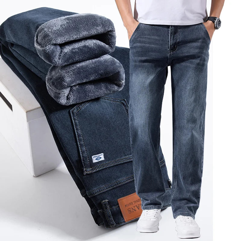Jean Homme Loose Straight Leg Rétro Lavé Élastique Casual Toutes Saisons Polyvalent Confortable Intemporel Élégant – Jean Loose Premium Straight Leg Rétro | Mode Homme Denim Premium Polyvalent