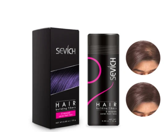 Sevich Fibres Capillaires Kératine 25g – Anti-Chute, Densifiant, Camouflage Calvitie & Zones Clairsemées | Poudre Cheveux