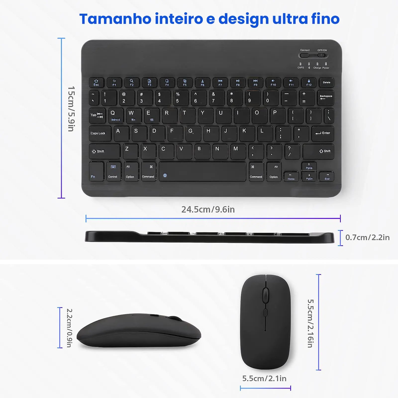 Kit Clavier & Souris Bluetooth Sans Fil Ergonomique – Compatible PC, Tablette & Home Office