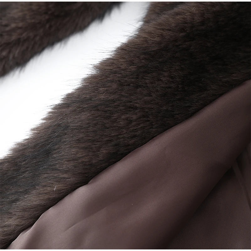 Manteau Femme Mi-Long Fausse Fourrure Col Revers Boutons Cachés Ample Élégant – Overcoat Bureau Chic | Hiver