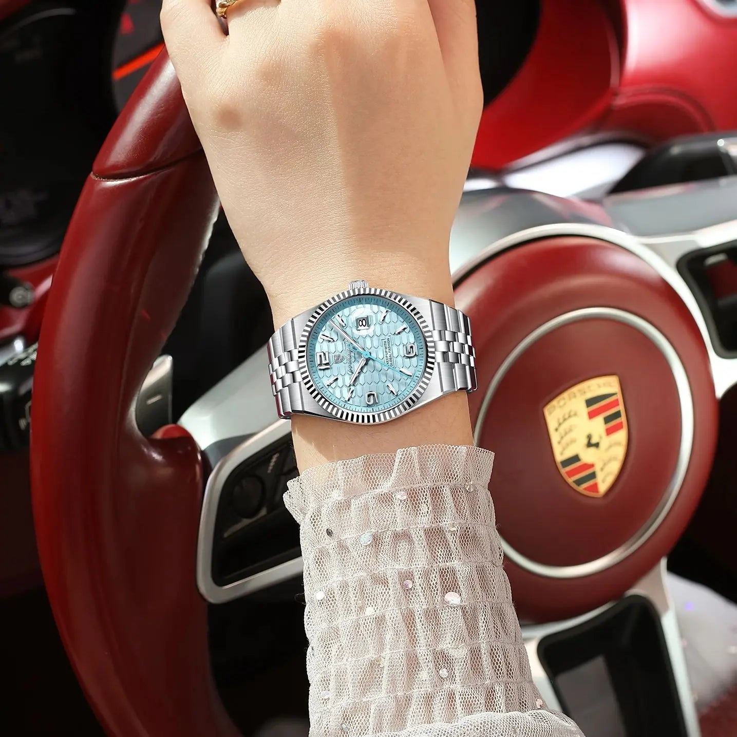 Montre Femme POEDAGAR Élégante Luxe Quartz – Lumineuse Étanche Date + Boîte Cadeau