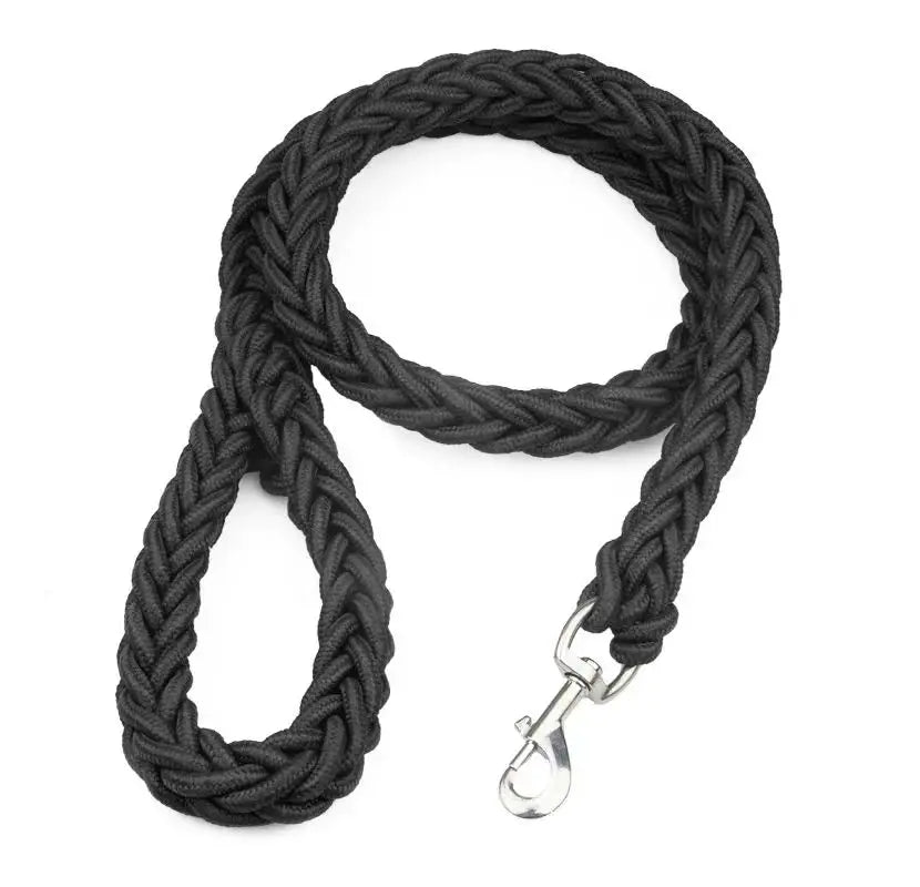 Laisse Chien Grande Race Nylon Tressé Robuste – Corde de Traction Épaisse Promenade Bouledogue Rottweiler | Accessoires Chien