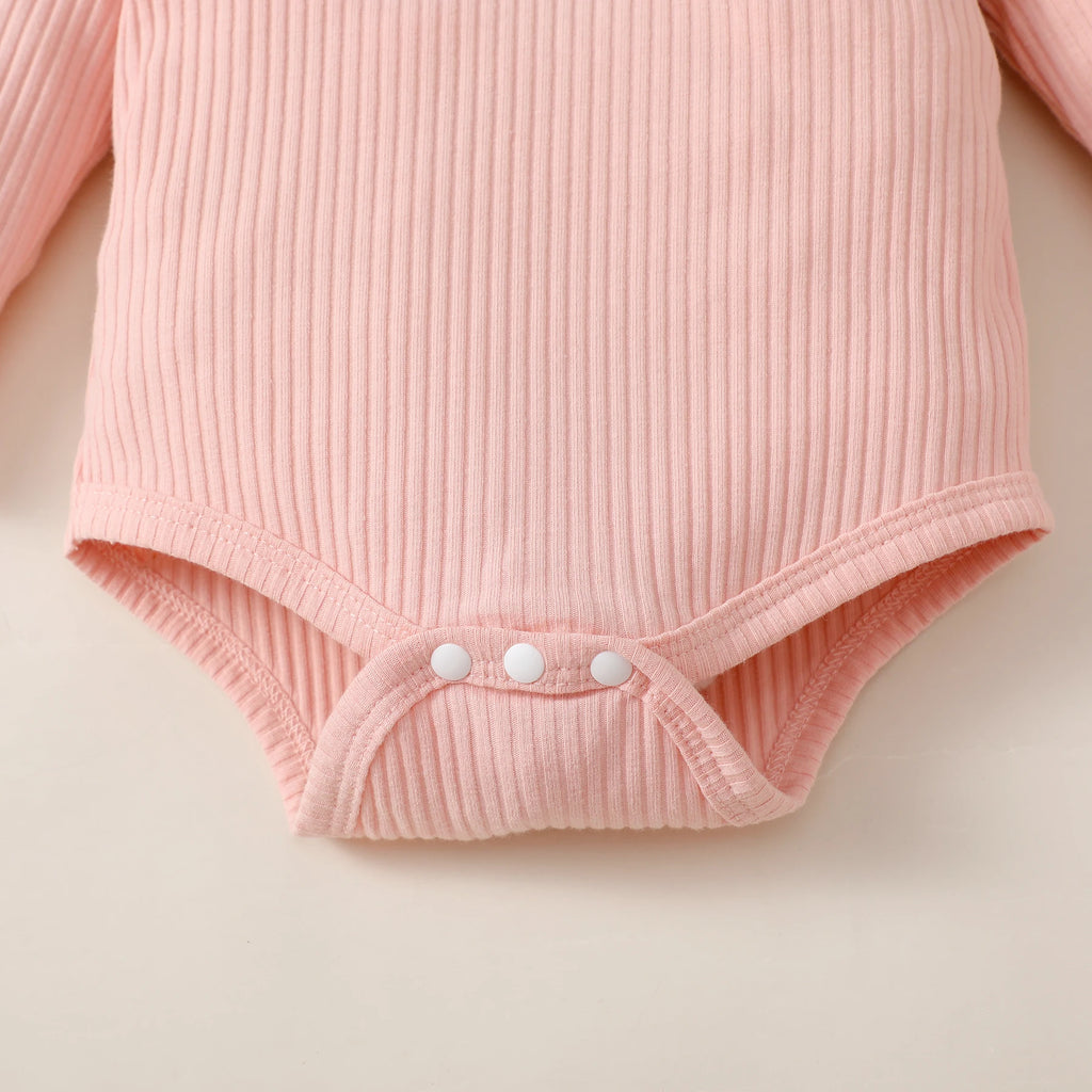 Tenue 3 Pièces Bébé Fille Fleurie – Body Manches Longues + Pantalon Fleurs + Bandeau 0-18 Mois