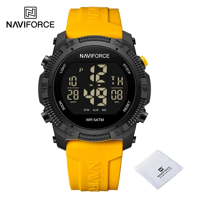 Montre Homme NAVIFORCE Sport Électronique Silicone 5ATM – Étanche Tendance Fashion
