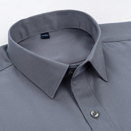 Chemise Homme Slim Fit Couleur Unie – Business Casual Classique Manches Longues Légère | Mode Homme Premium