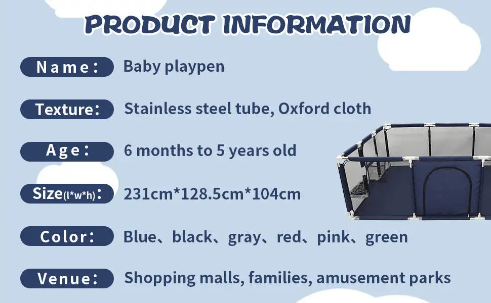 IMBABY Parc Bébé Sécurisé – Barrière de Protection Enfant | Piscine à Balles, Aire de Jeux Modulable Nouveau-Né