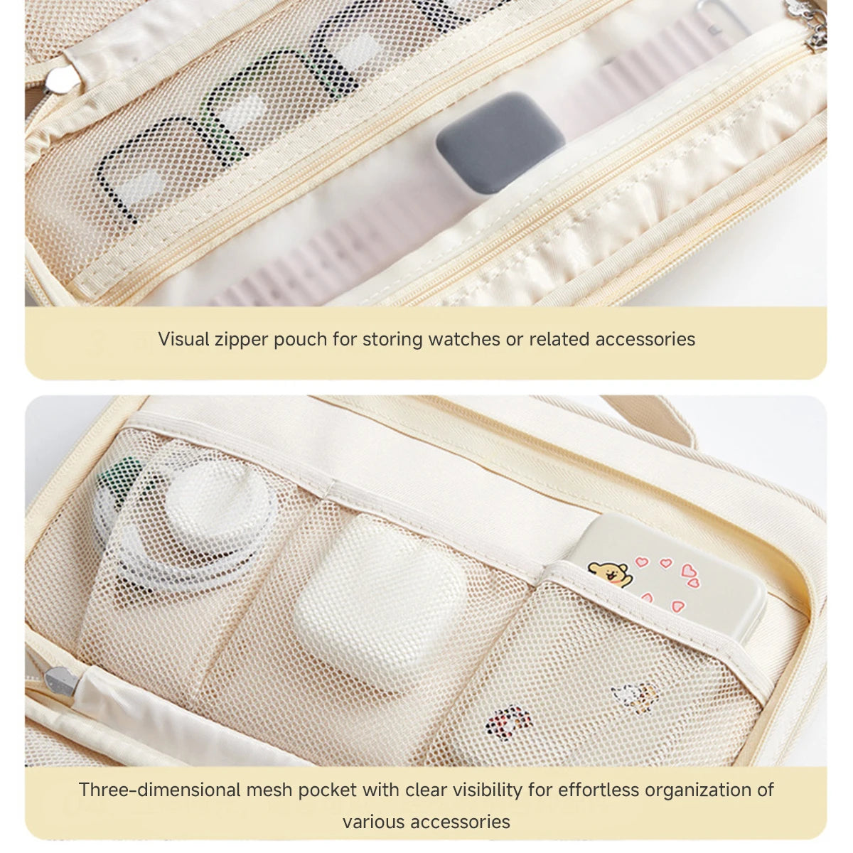 Sac Rangement Bracelets Montres Femme – Organisateur Maquillage Voyage Grande Capacité | Trousse Toilette Portable