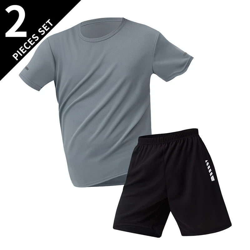Ensemble Sport Homme Séchage Rapide Grande Taille T-Shirt + Short Lot 2/4/6 Pièces Loisirs Running Fitness Casual Ado – Pack Sport Économique | Mode Homme Sport Premium