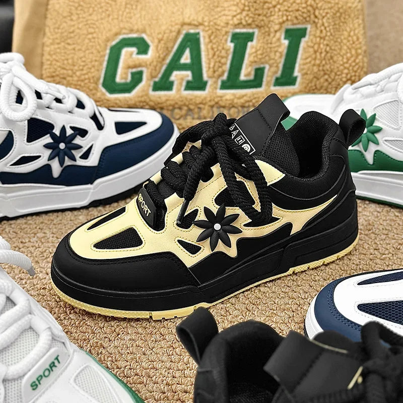 Sneakers Plateforme Vulcanisées Homme – Semelle Épaisse Respirantes Résistantes Sport Casual