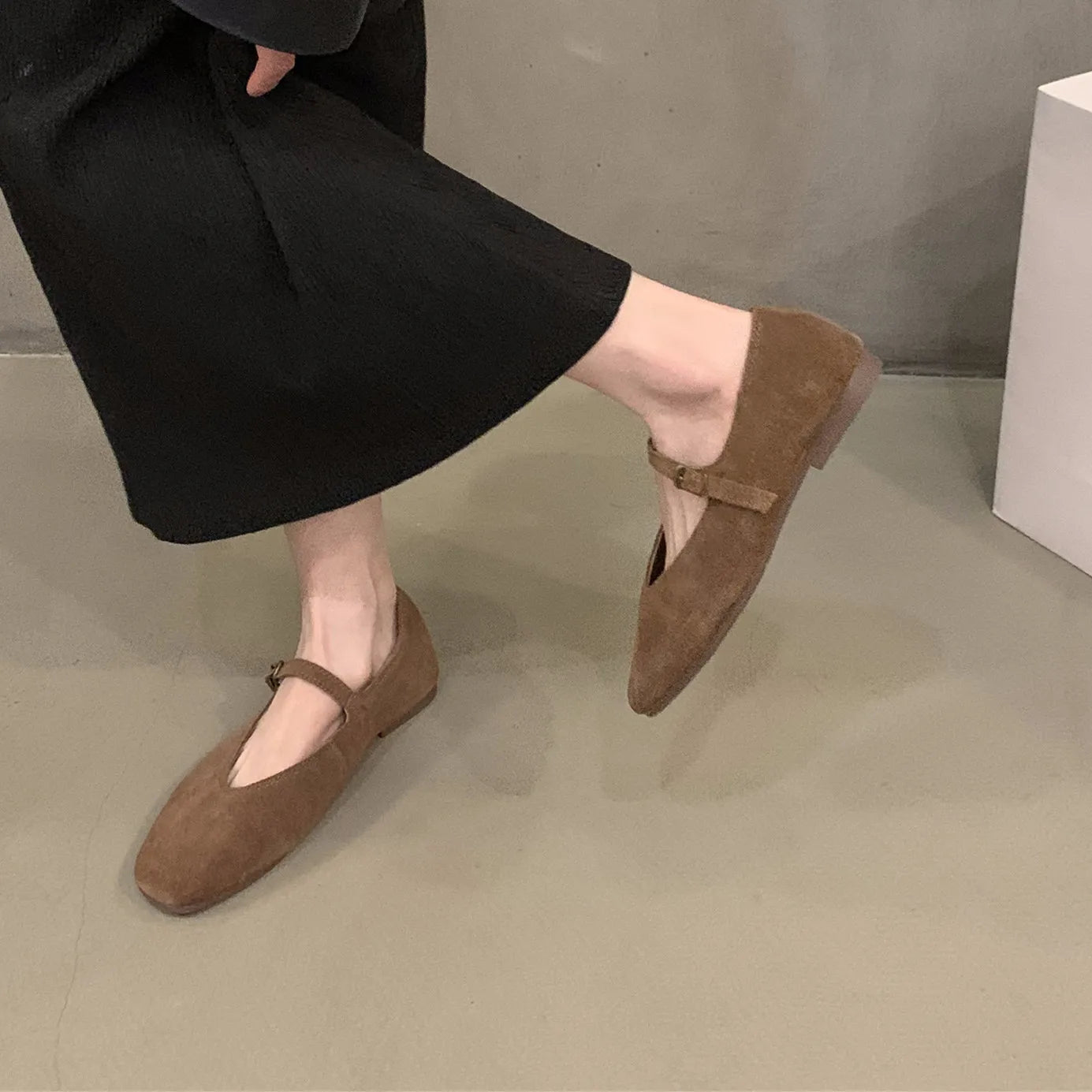 Bailamos Ballerines Cuir Bout Rond Slip-on Femme 2024 – Dress Élégant Casual Printemps