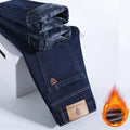 Jean Homme Polaire Intérieur Épais Thermique Chaud Hiver Coupe Droite Stretch Casual Business | Jean Polaire Thermique Premium