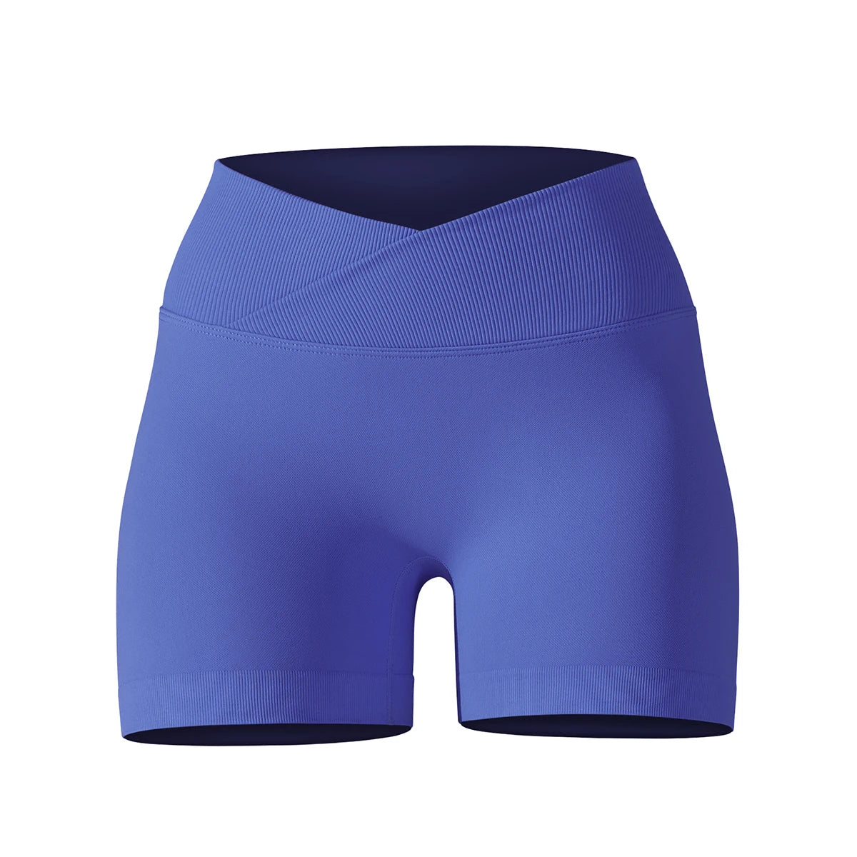 Short Yoga Femme Taille Haute Croisée Gainant Fessier Gym Running Fitness – Short Sport Sculptant Élastique | Mode Athleisure
