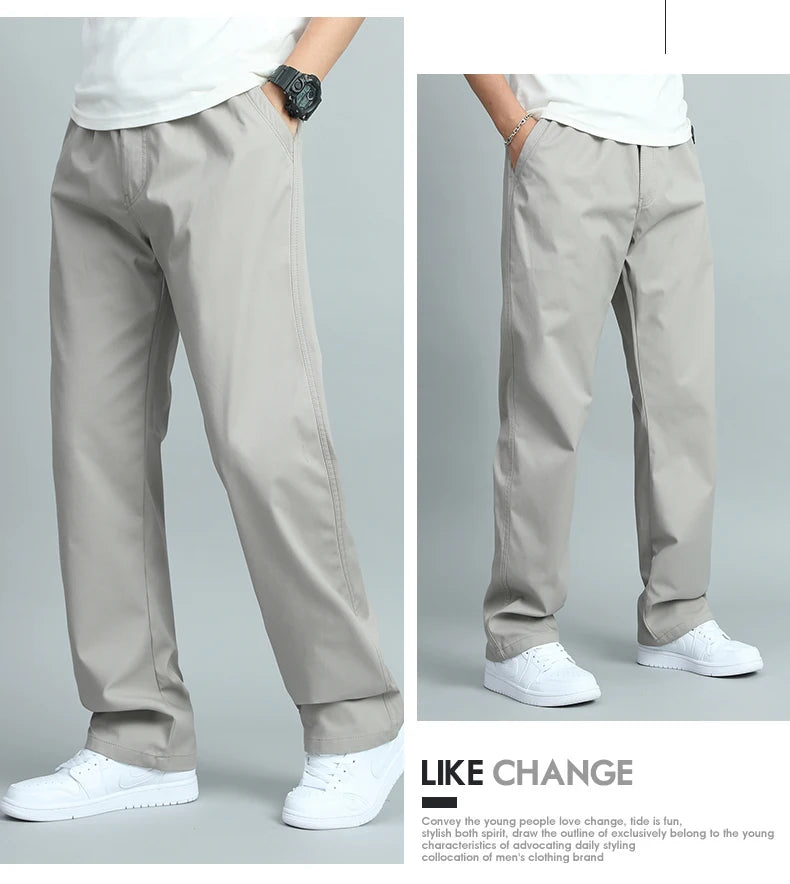 Herren Übergrößen Hose Baumwolle Casual Loose Fit Gerader Schnitt Cargohose – Sommer Herbst | Herrenmode Bequem