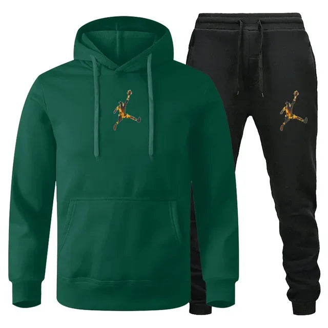 Herren Jogginganzug 2-teilig Langarm Sweatshirt + Freizeithose Fitness Sport Herbst Winter Fashion Bequem Trendig Zeitlos – Premium Jogginganzug 2-teilig Sport Casual Herbst Winter | Herrenmode Sportswear Premium