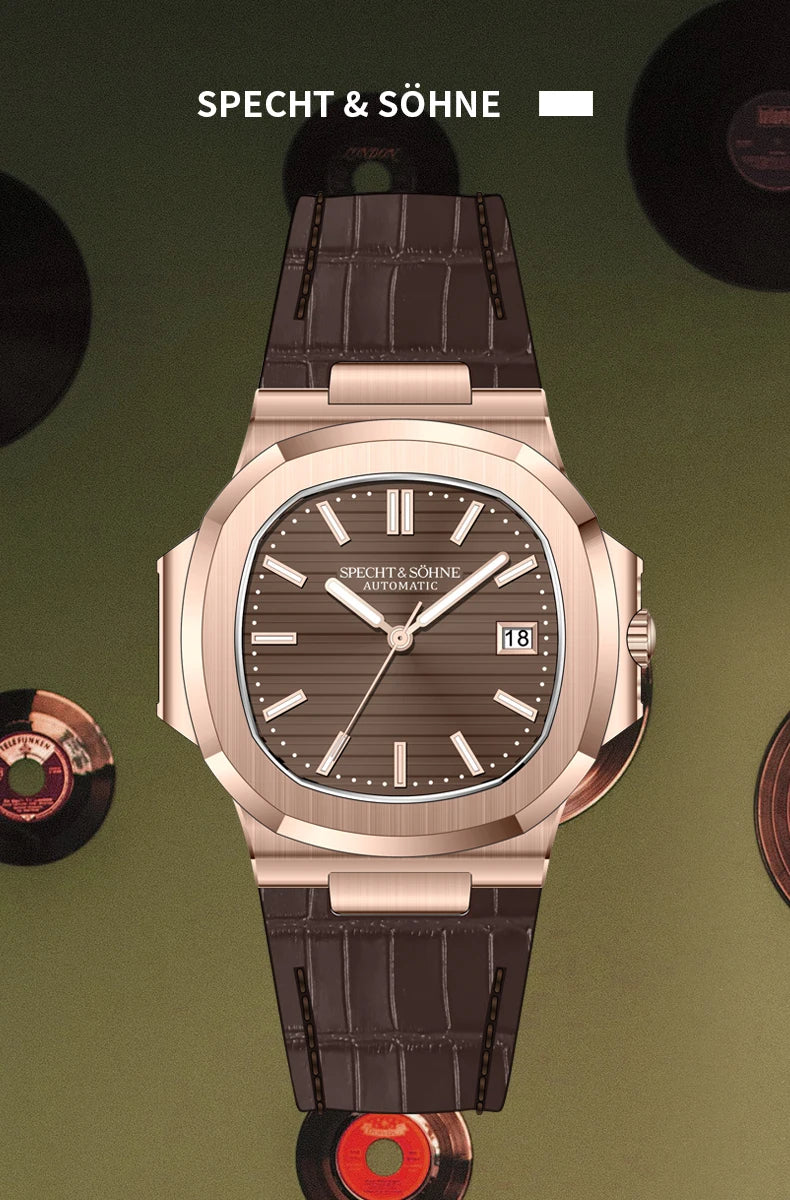 Specht&Sohne Herrenuhr Automatik Mechanik Japan 42mm Luxus Elegant Zeitlos | Specht&Sohne Premium Japan Automatik Mechanik Uhr