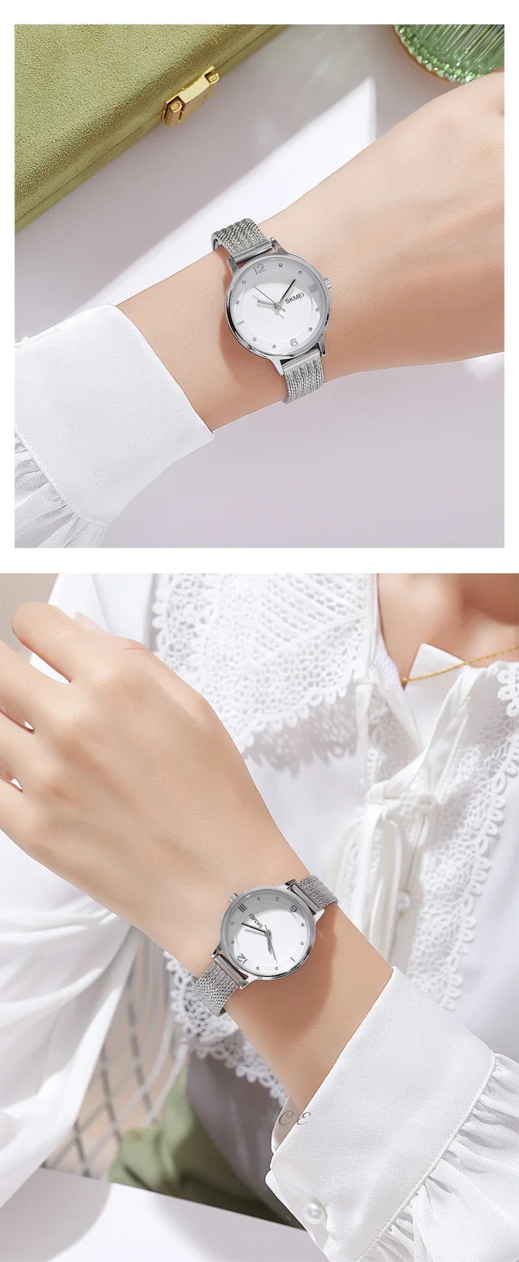 Montre Femme SKMEI 1874 Quartz Japonais Bracelet Acier Inoxydable – Fashion Luxe Élégante