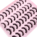 Lot 20 Paires Faux Cils Naturels 3D Vison – Extension Cils Longue Tenue | Maquillage Regard Envoûtant