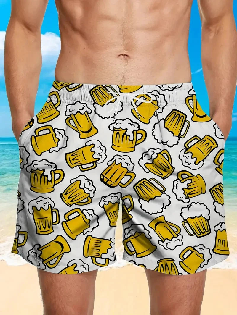 Short de Bain 3D Homme & Garçon – Séchage Rapide | Surf, Plage & Fitness Été | Maillot de Bain Fashion Tendance