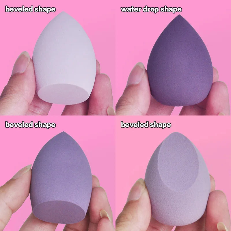 Lot 4 Éponges Maquillage Blender Puff Tendance – Fond de Teint & Poudre | Application Douce & Précise | Accessoire Beauté