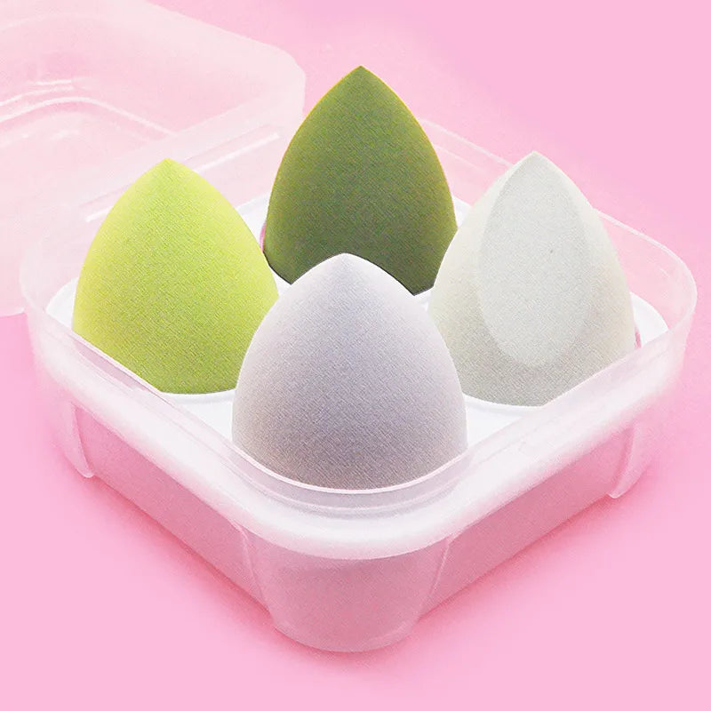 Lot 4 Éponges Maquillage Blender Puff Tendance – Fond de Teint & Poudre | Application Douce & Précise | Accessoire Beauté